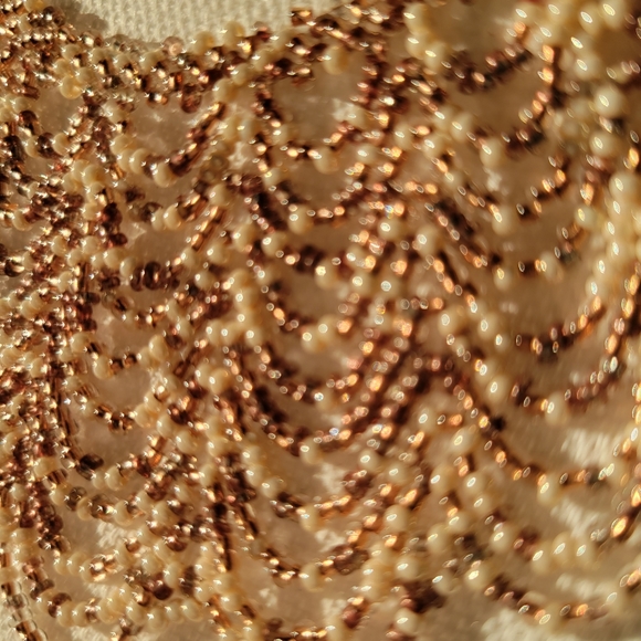 Vintage Ojibwa Seed Beaded Full Collar Necklace - Picture 3 of 10